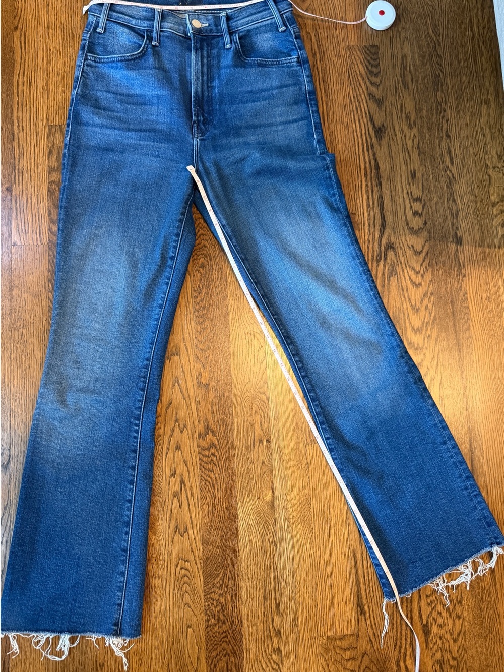 MOTHER jeans Hustler Flood Fray- in Whatever You Want wash - size 27 - Picture 6 of 11